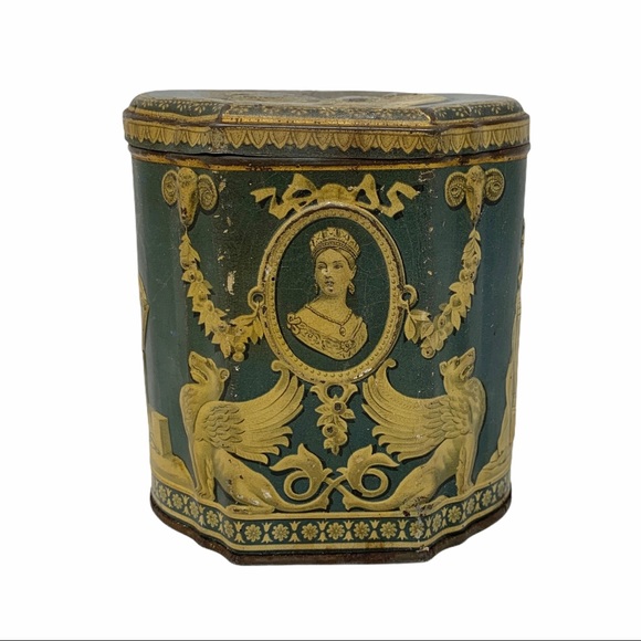 Antique W&R Jacob Co. English Biscuit Tin